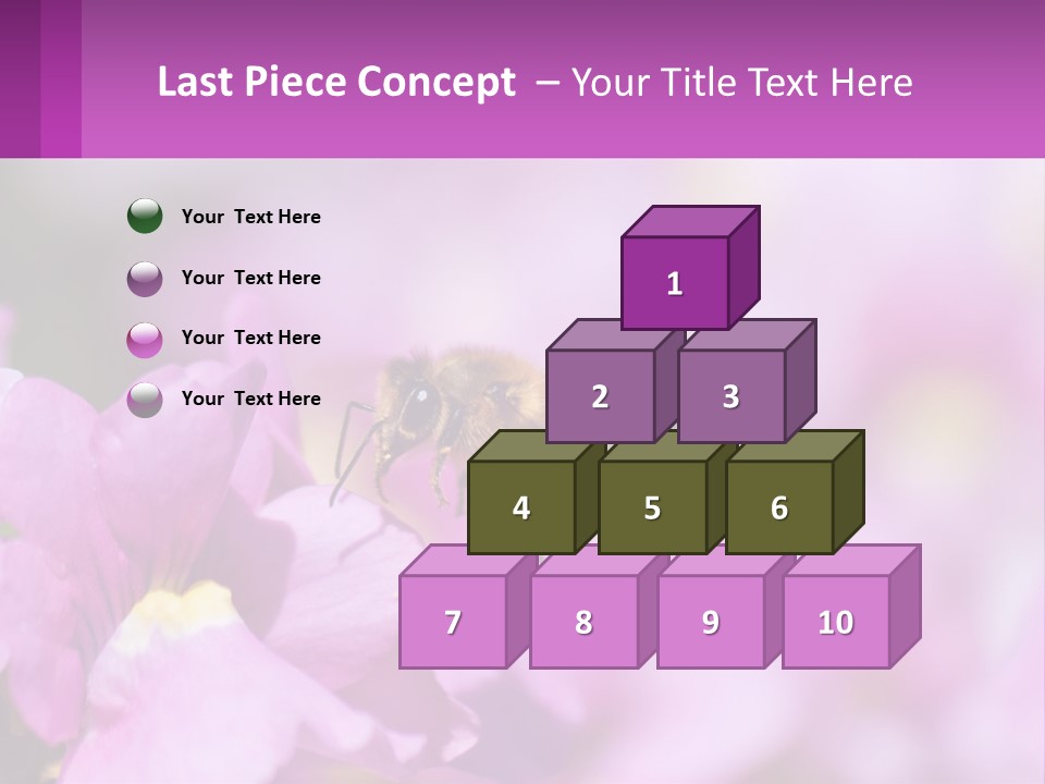 A Bee On A Flower Powerpoint Template PowerPoint Template