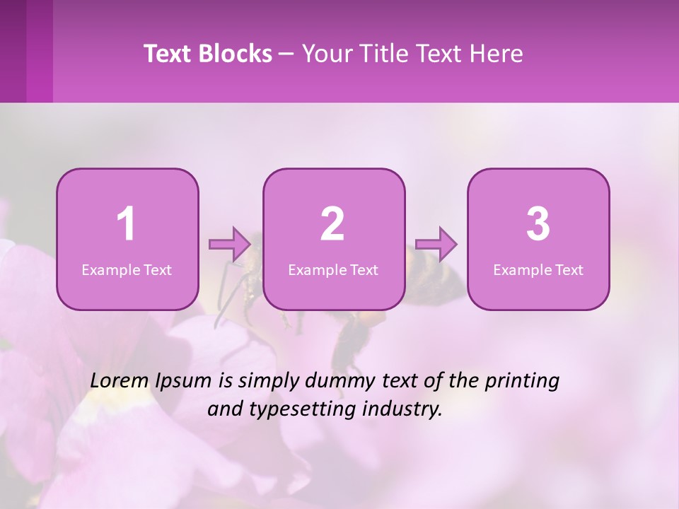 A Bee On A Flower Powerpoint Template PowerPoint Template