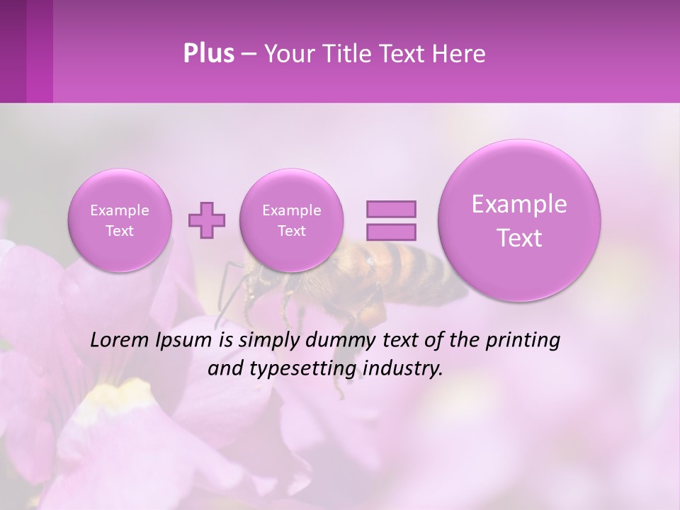 A Bee On A Flower Powerpoint Template PowerPoint Template