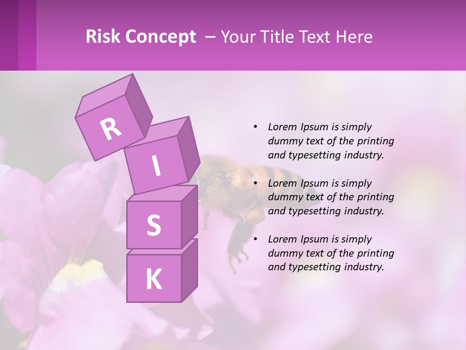 A Bee On A Flower Powerpoint Template PowerPoint Template