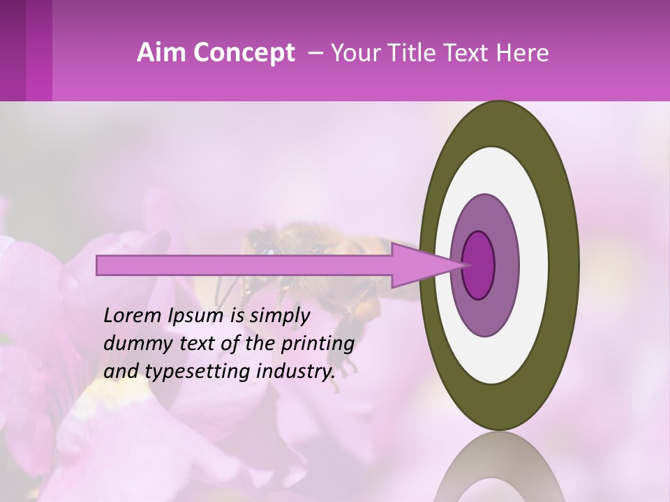 A Bee On A Flower Powerpoint Template PowerPoint Template