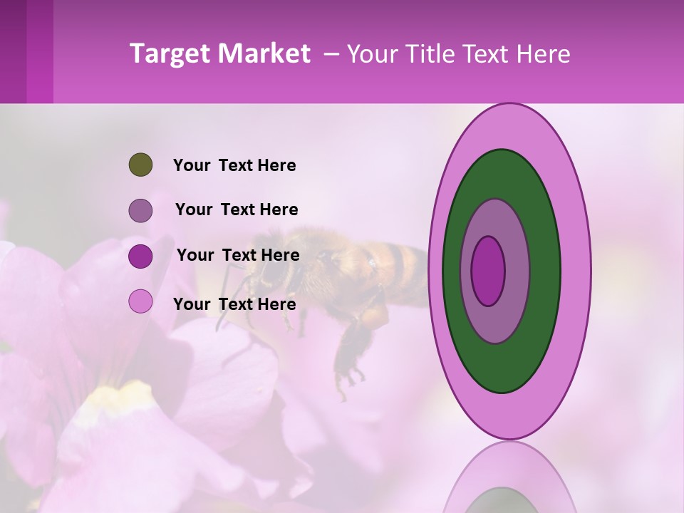 A Bee On A Flower Powerpoint Template PowerPoint Template