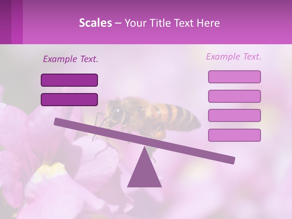 A Bee On A Flower Powerpoint Template PowerPoint Template