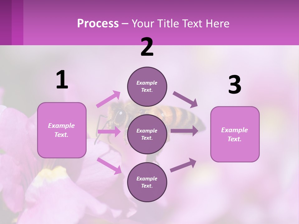 A Bee On A Flower Powerpoint Template PowerPoint Template