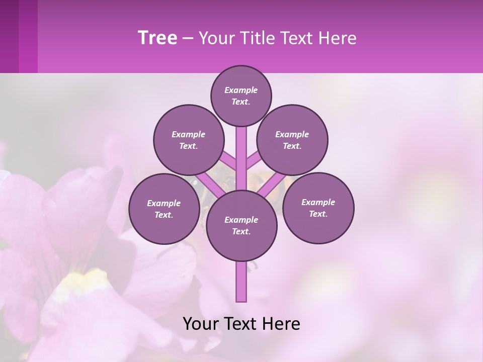 A Bee On A Flower Powerpoint Template PowerPoint Template