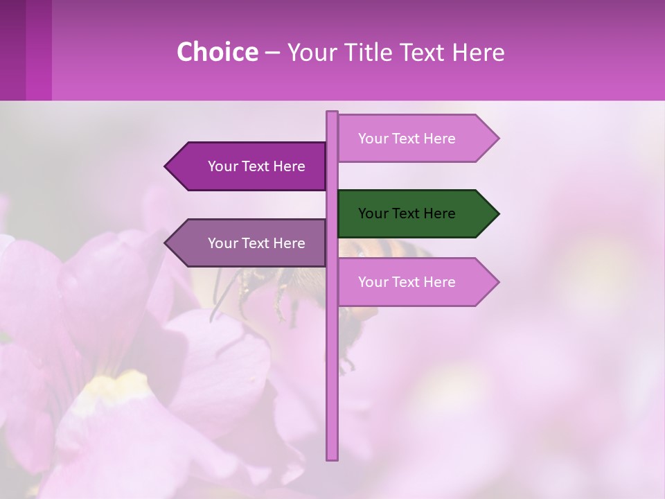 A Bee On A Flower Powerpoint Template PowerPoint Template