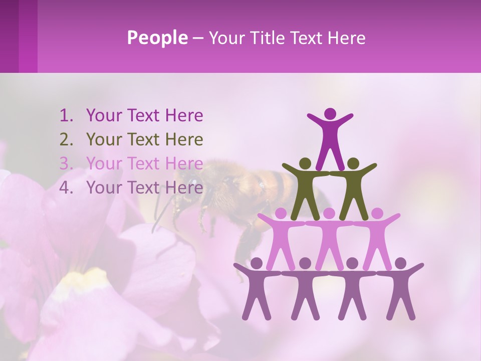 A Bee On A Flower Powerpoint Template PowerPoint Template