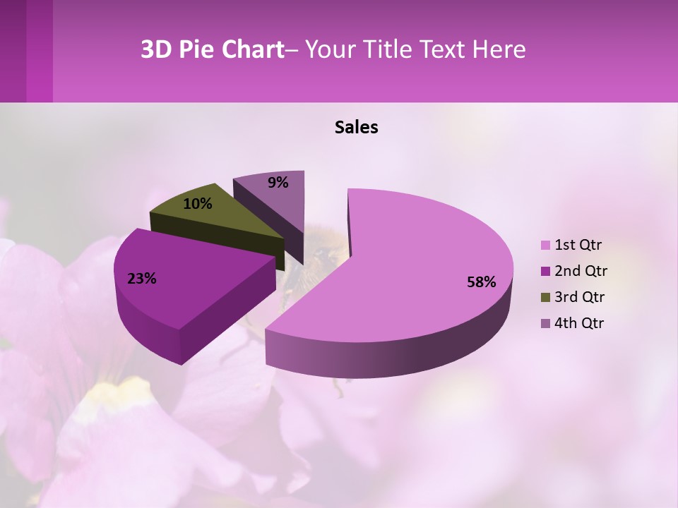 A Bee On A Flower Powerpoint Template PowerPoint Template