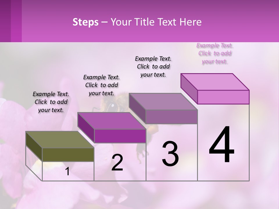 A Bee On A Flower Powerpoint Template PowerPoint Template