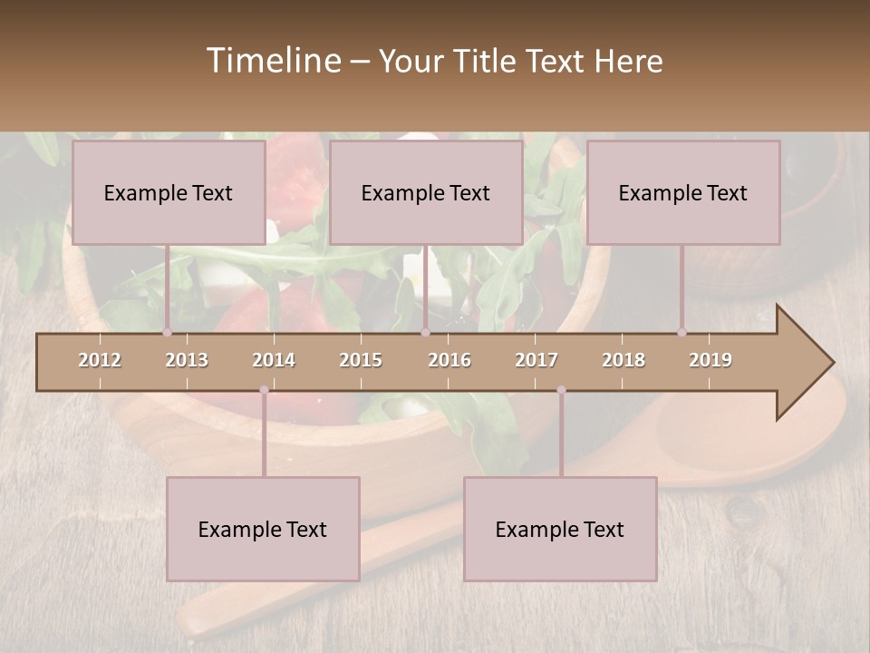 A Wooden Bowl Filled With A Salad Next To A Wooden Spoon PowerPoint Template