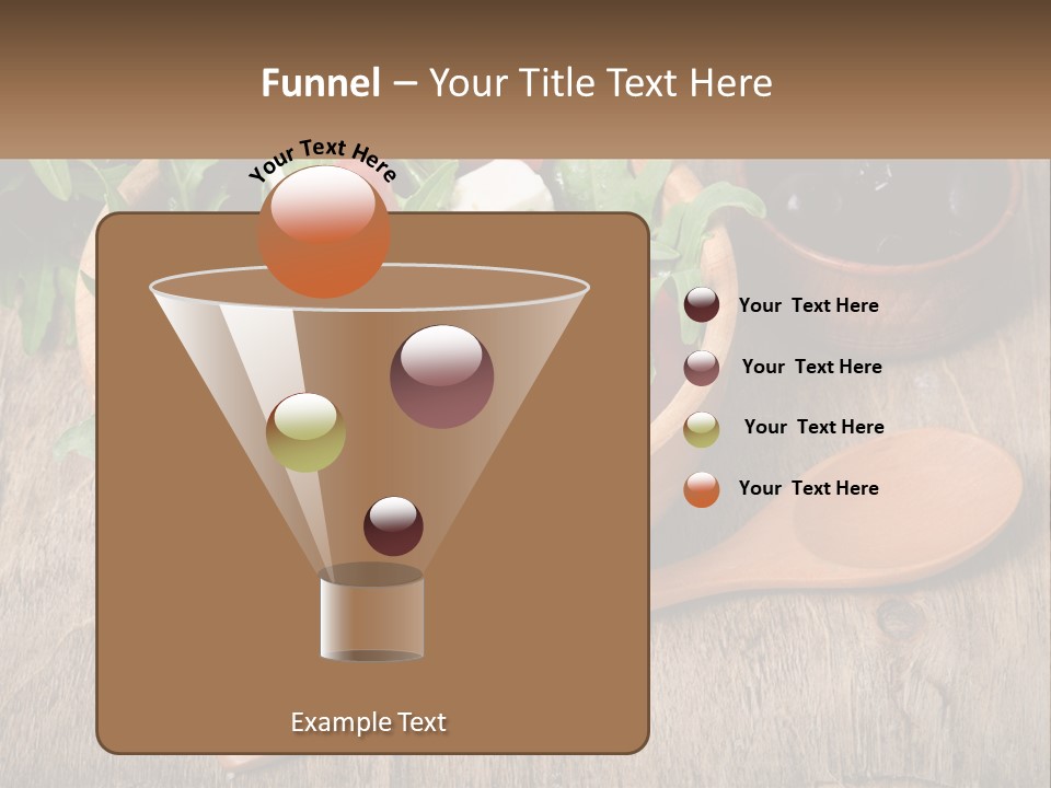 A Wooden Bowl Filled With A Salad Next To A Wooden Spoon PowerPoint Template