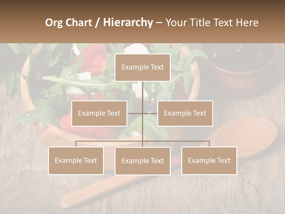 A Wooden Bowl Filled With A Salad Next To A Wooden Spoon PowerPoint Template