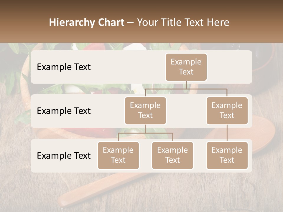 A Wooden Bowl Filled With A Salad Next To A Wooden Spoon PowerPoint Template