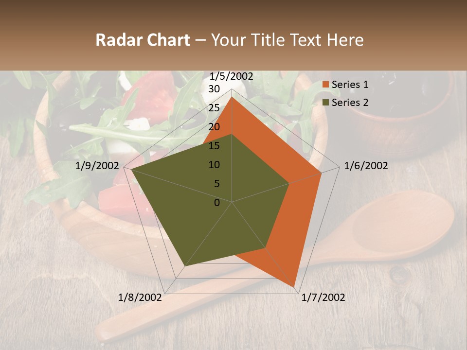 A Wooden Bowl Filled With A Salad Next To A Wooden Spoon PowerPoint Template