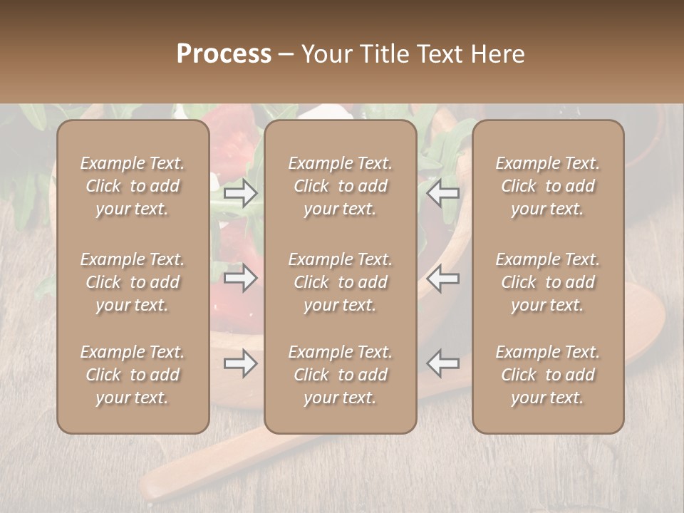 A Wooden Bowl Filled With A Salad Next To A Wooden Spoon PowerPoint Template