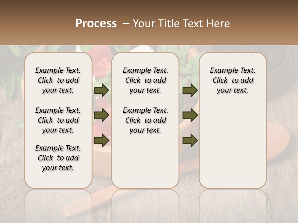 A Wooden Bowl Filled With A Salad Next To A Wooden Spoon PowerPoint Template