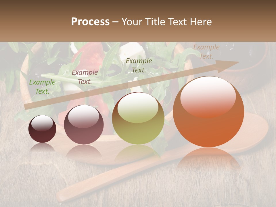 A Wooden Bowl Filled With A Salad Next To A Wooden Spoon PowerPoint Template