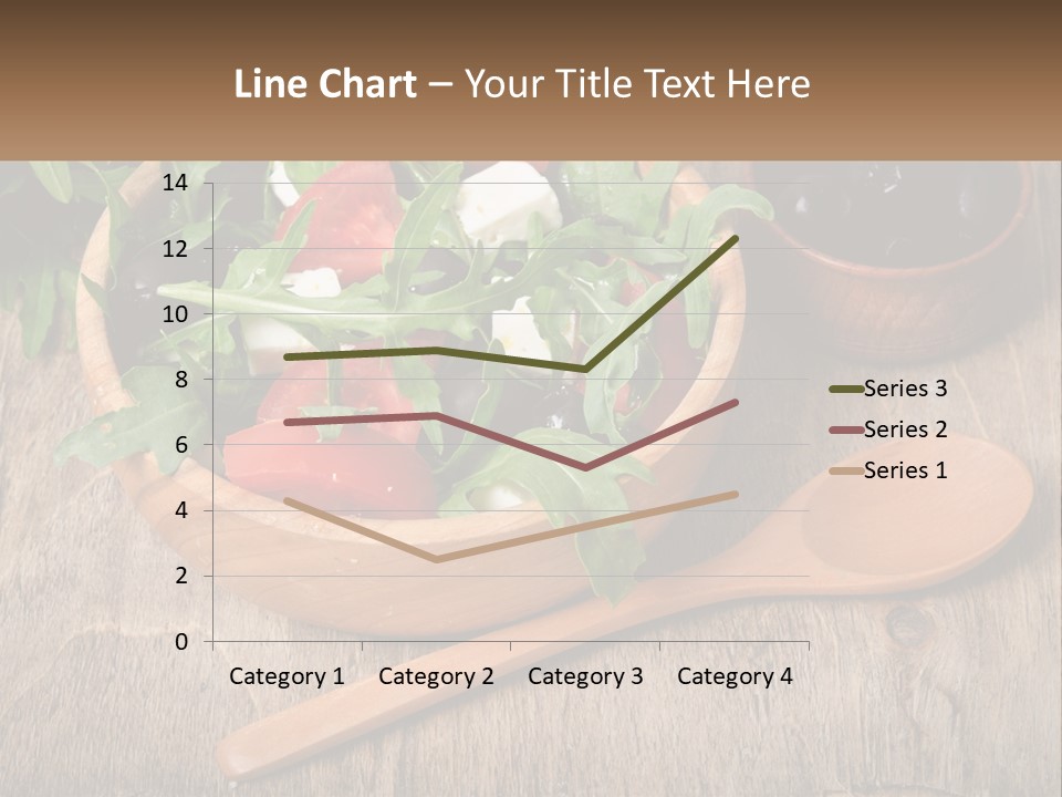 A Wooden Bowl Filled With A Salad Next To A Wooden Spoon PowerPoint Template