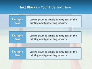 A Person Holding A Tablet With A Beach In The Background PowerPoint Template