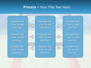 A Person Holding A Tablet With A Beach In The Background PowerPoint Template