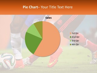 A Couple Of Soccer Players Kicking A Soccer Ball PowerPoint Template