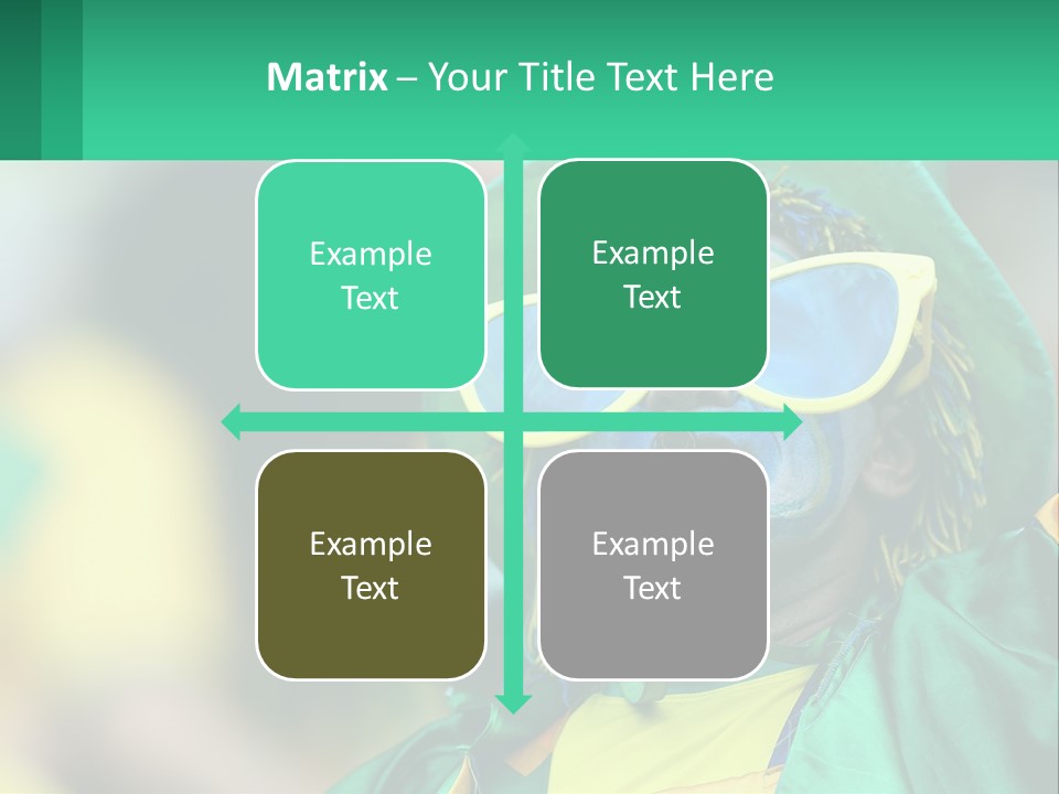 A Man With His Face Painted In Blue And Yellow PowerPoint Template