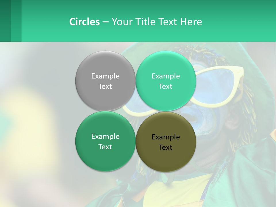 A Man With His Face Painted In Blue And Yellow PowerPoint Template