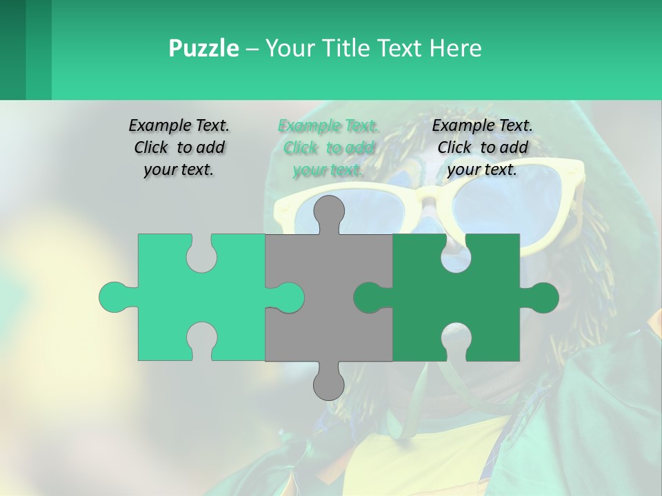 A Man With His Face Painted In Blue And Yellow PowerPoint Template