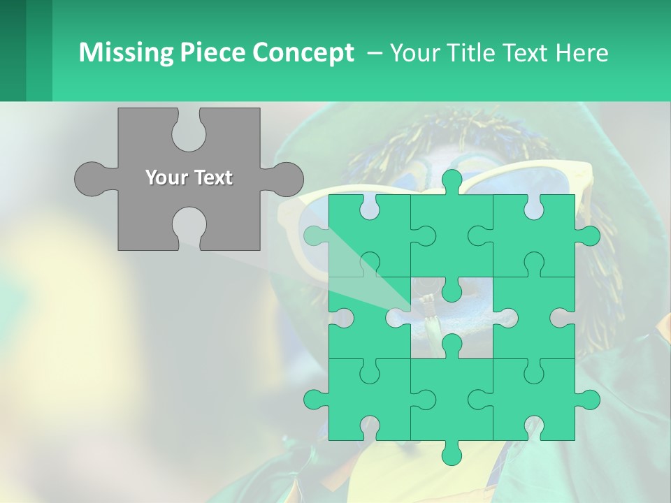 A Man With His Face Painted In Blue And Yellow PowerPoint Template