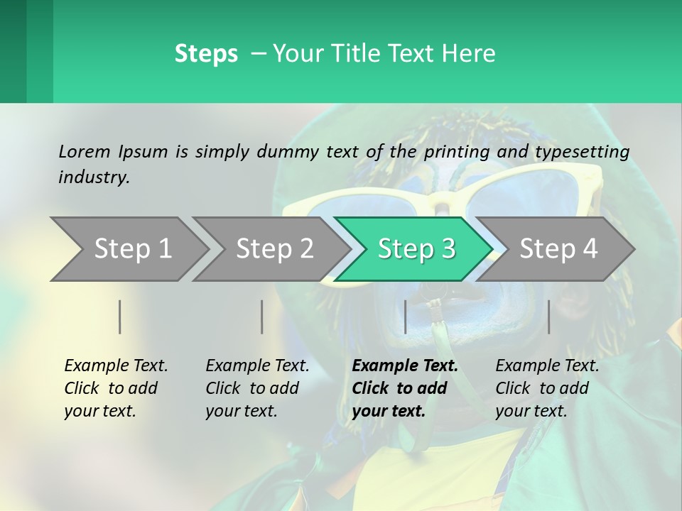 A Man With His Face Painted In Blue And Yellow PowerPoint Template