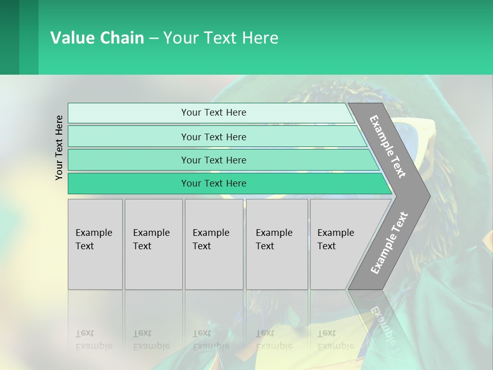 A Man With His Face Painted In Blue And Yellow PowerPoint Template