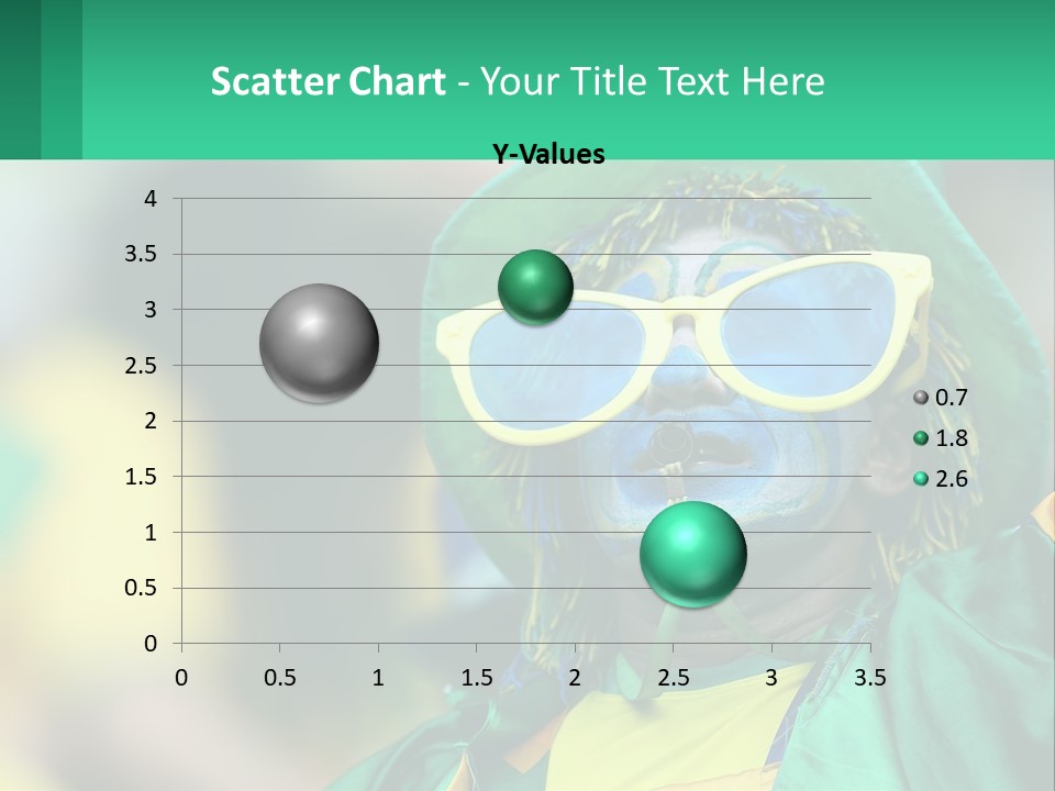 A Man With His Face Painted In Blue And Yellow PowerPoint Template
