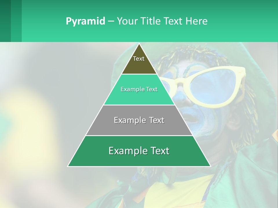 A Man With His Face Painted In Blue And Yellow PowerPoint Template