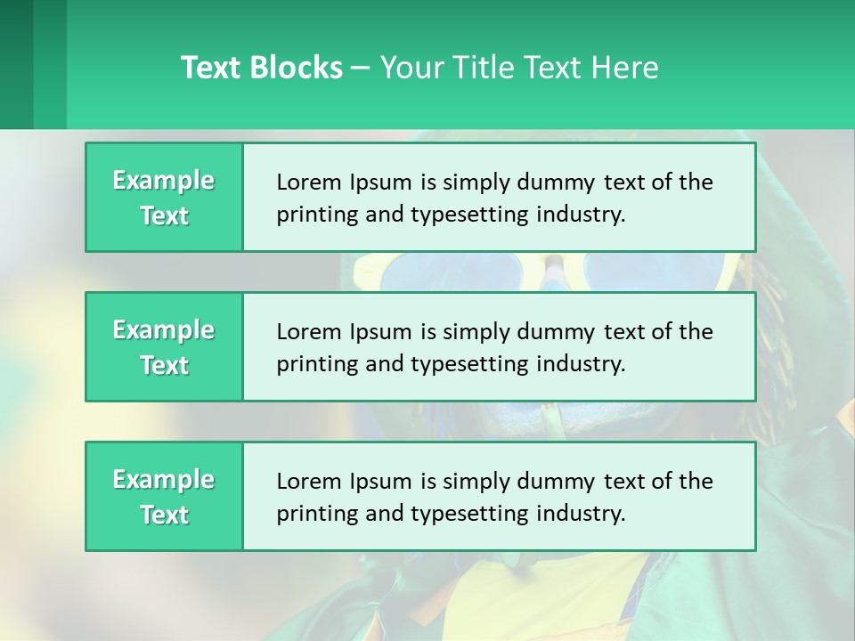 A Man With His Face Painted In Blue And Yellow PowerPoint Template