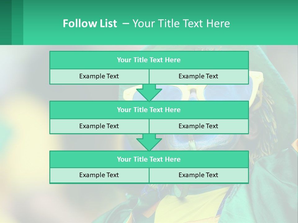 A Man With His Face Painted In Blue And Yellow PowerPoint Template