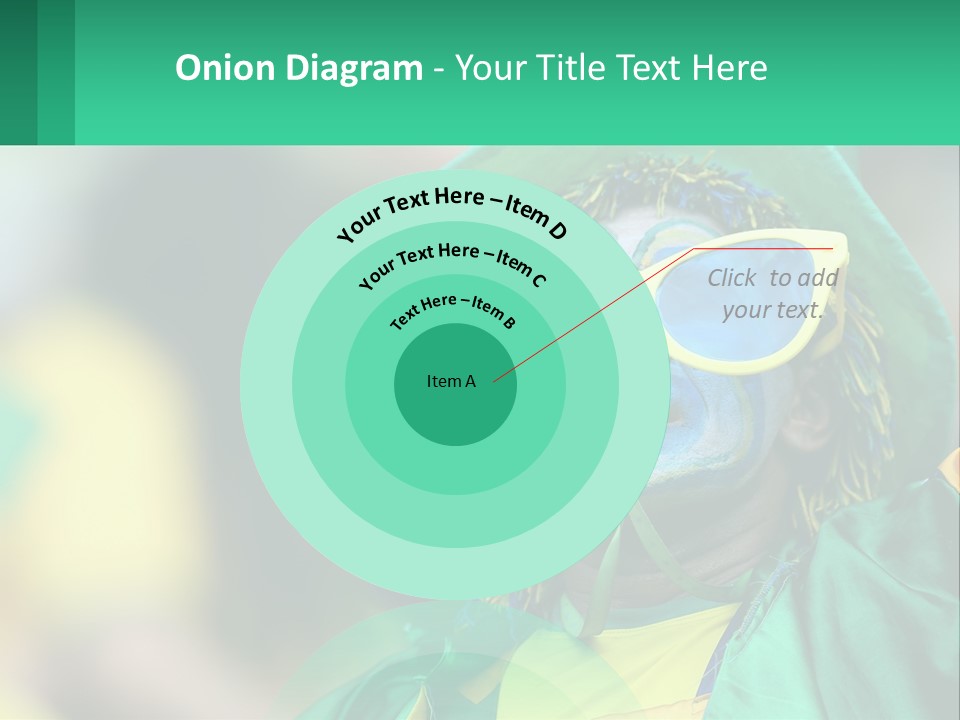 A Man With His Face Painted In Blue And Yellow PowerPoint Template