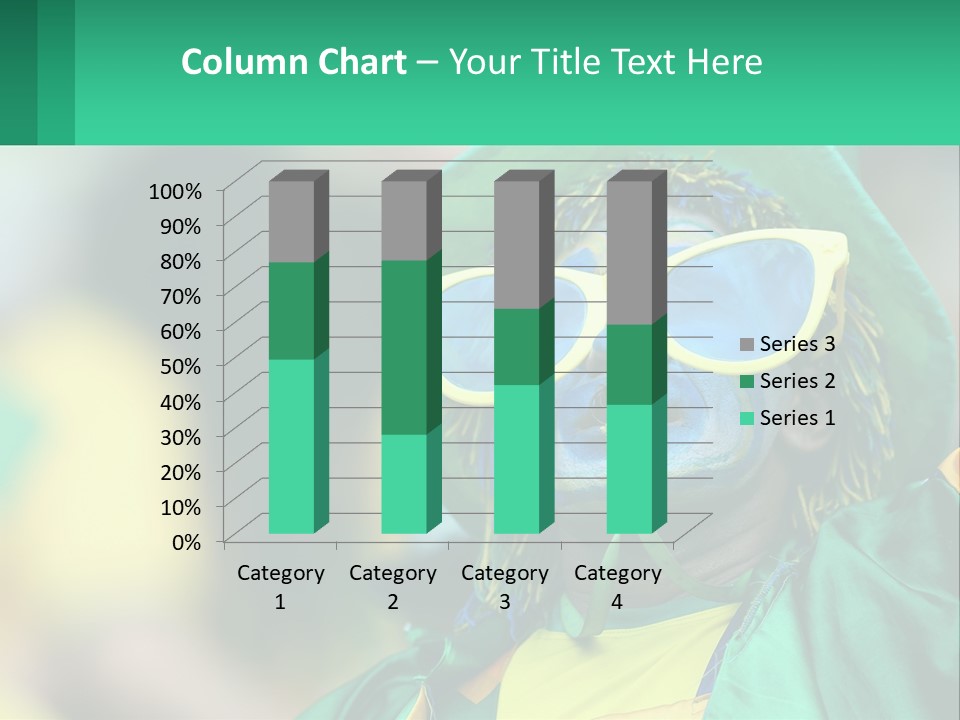 A Man With His Face Painted In Blue And Yellow PowerPoint Template