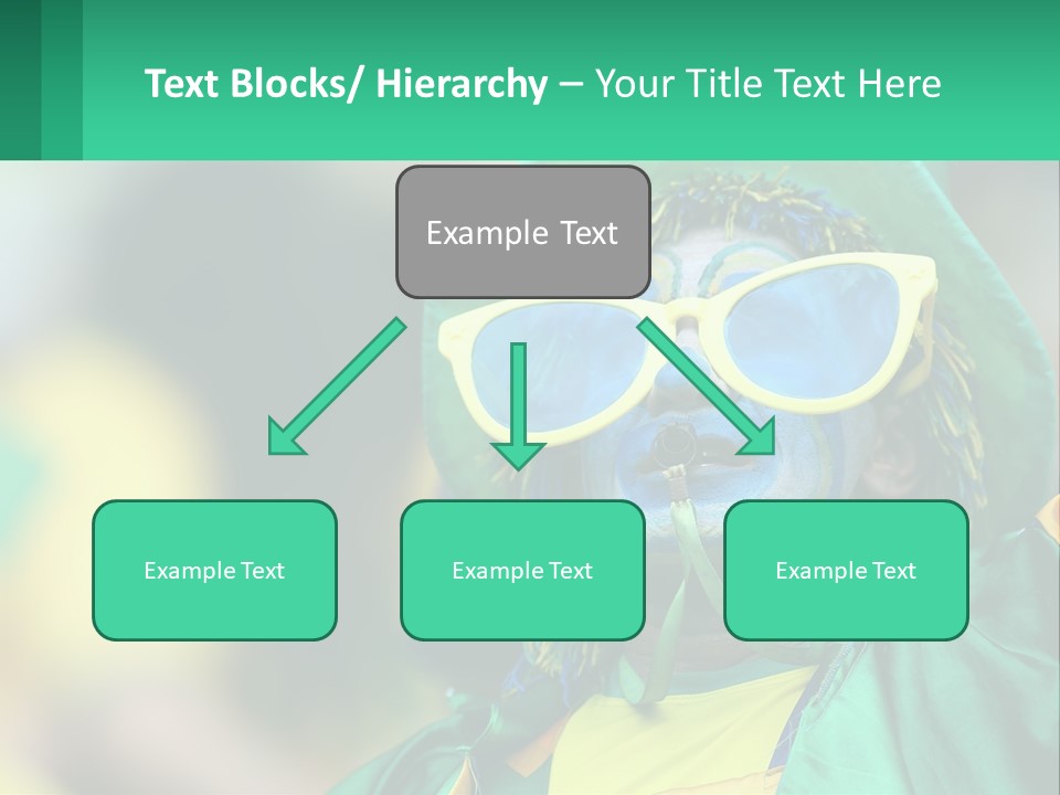 A Man With His Face Painted In Blue And Yellow PowerPoint Template