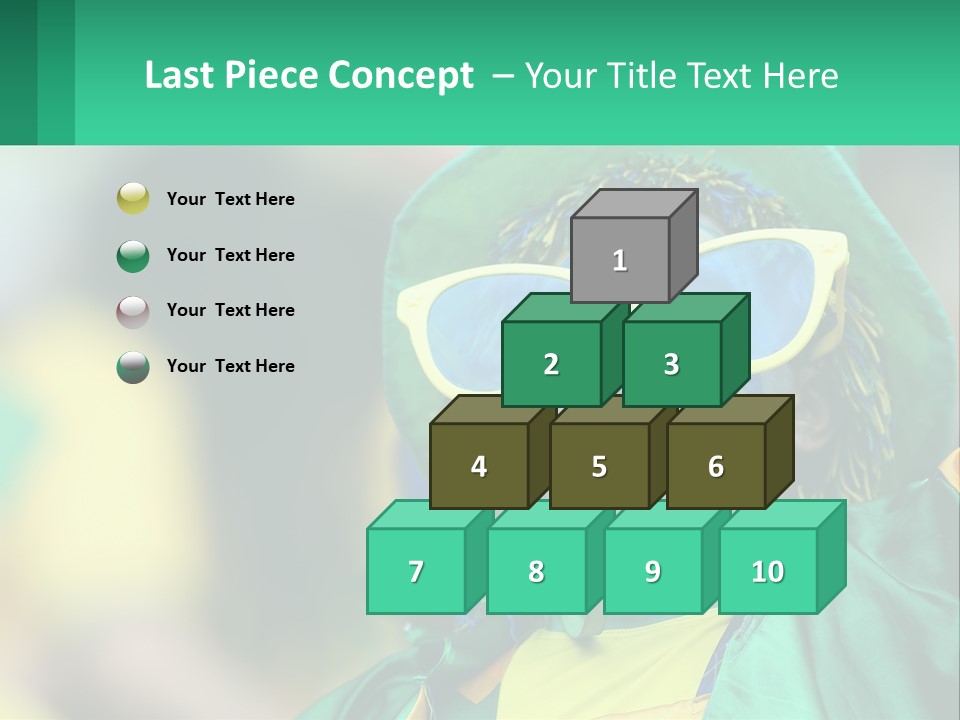 A Man With His Face Painted In Blue And Yellow PowerPoint Template