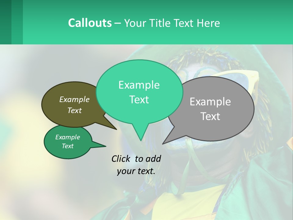 A Man With His Face Painted In Blue And Yellow PowerPoint Template