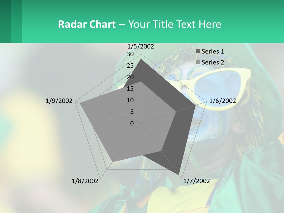 A Man With His Face Painted In Blue And Yellow PowerPoint Template