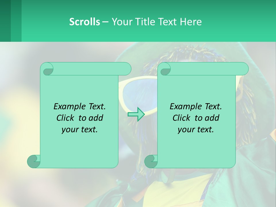 A Man With His Face Painted In Blue And Yellow PowerPoint Template
