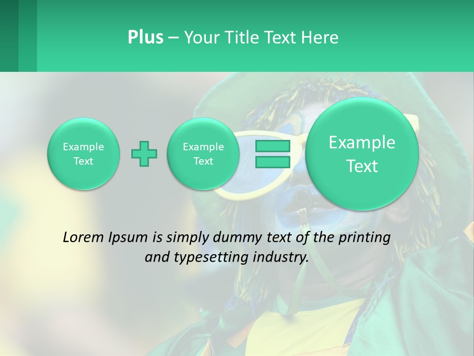 A Man With His Face Painted In Blue And Yellow PowerPoint Template