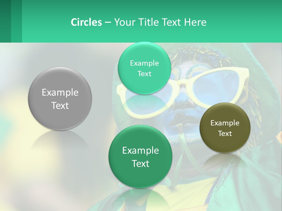 A Man With His Face Painted In Blue And Yellow PowerPoint Template