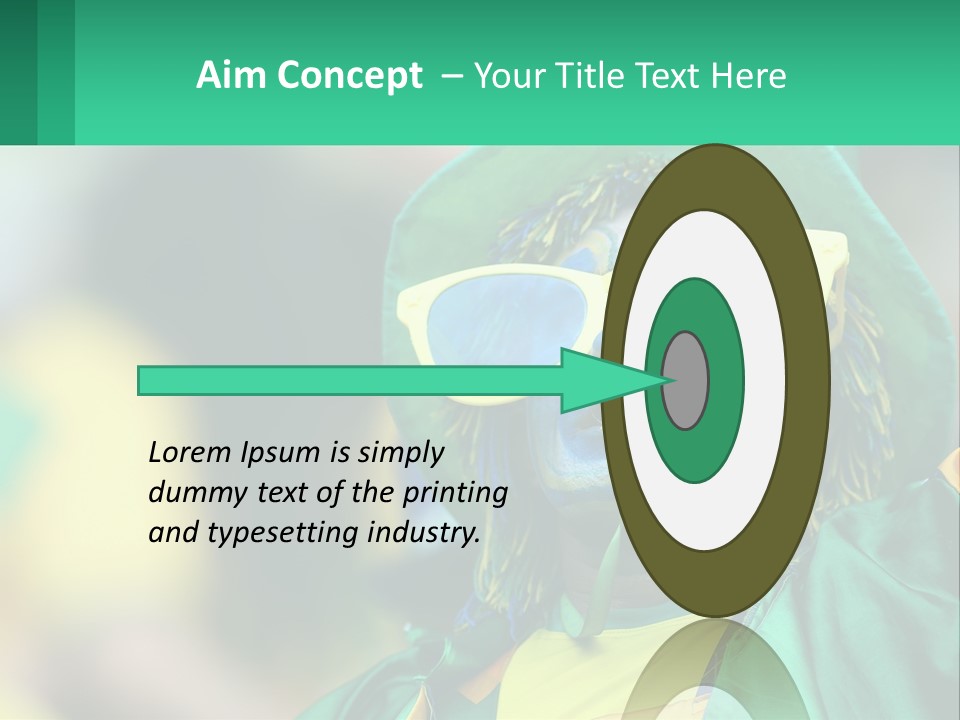 A Man With His Face Painted In Blue And Yellow PowerPoint Template