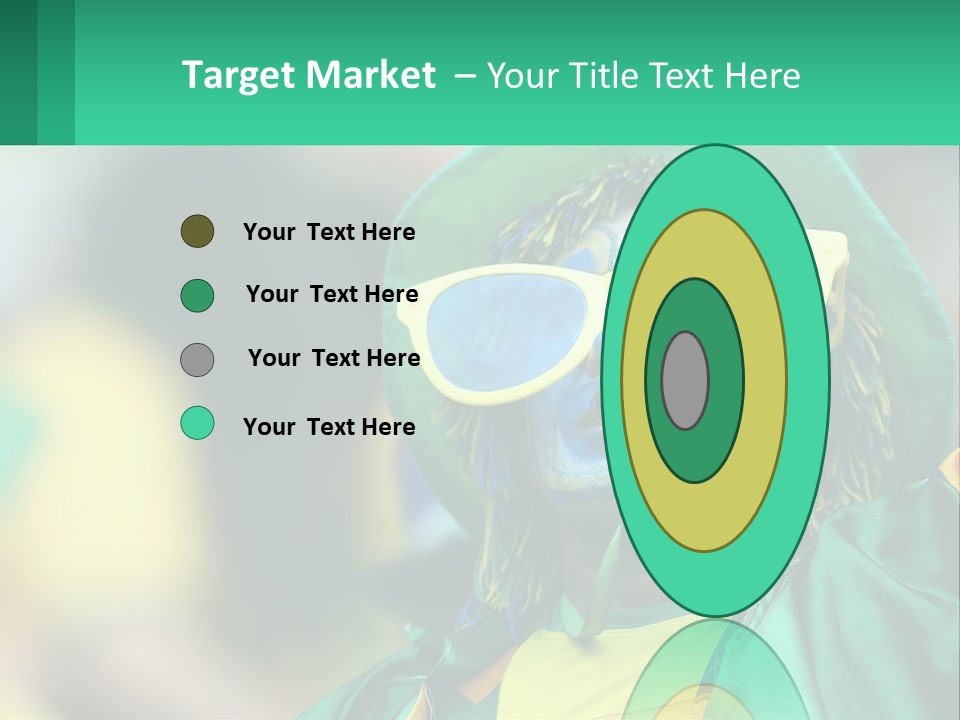 A Man With His Face Painted In Blue And Yellow PowerPoint Template