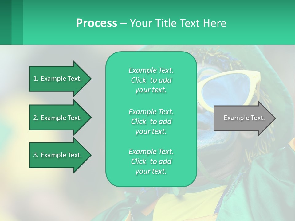 A Man With His Face Painted In Blue And Yellow PowerPoint Template