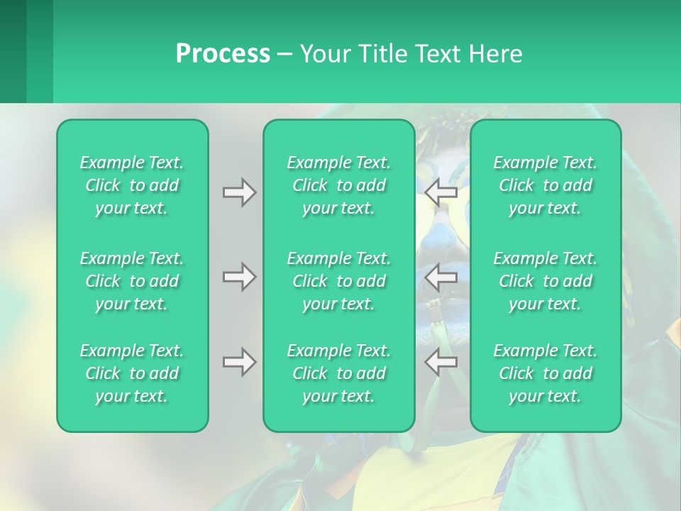 A Man With His Face Painted In Blue And Yellow PowerPoint Template