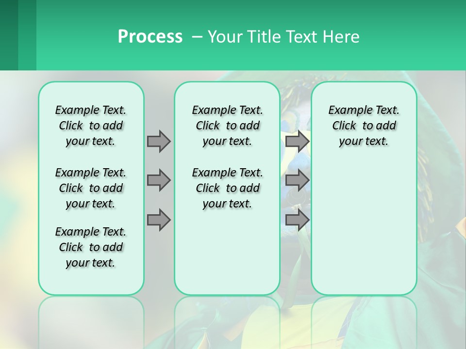 A Man With His Face Painted In Blue And Yellow PowerPoint Template