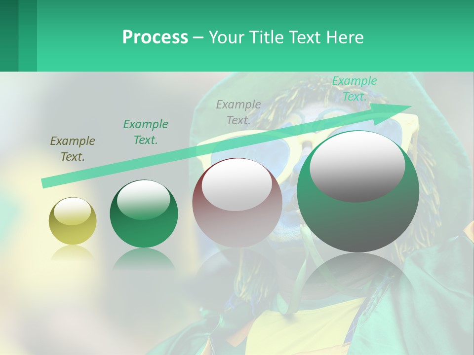 A Man With His Face Painted In Blue And Yellow PowerPoint Template